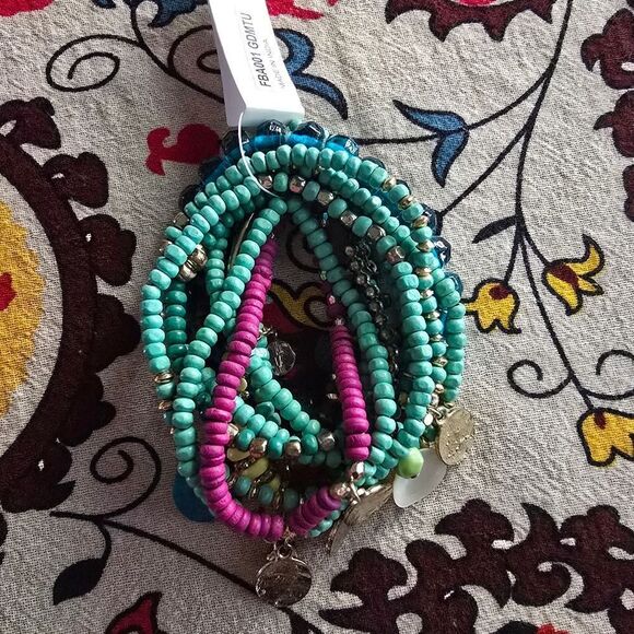 Colorful Beaded Bracelet Set - Picture 1 of 4